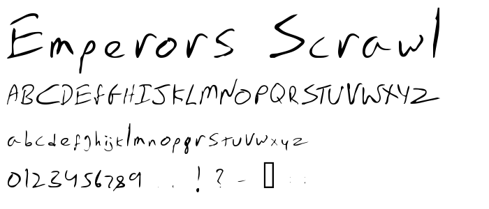 Emperors Scrawl font